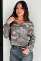 Fashion Protocol Fleece Camo Print Top (Camouflage) - NanaMacs