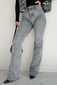 Bastian High Rise Non-Distressed Kancan Flare Jeans (Light Grey) - NanaMacs