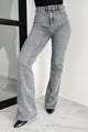 Bastian High Rise Non-Distressed Kancan Flare Jeans (Light Grey) - NanaMacs