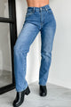 Newton Non-Distressed Vibrant Straight Leg Jeans (Medium Stone)