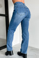 Newton Non-Distressed Vibrant Straight Leg Jeans (Medium Stone)