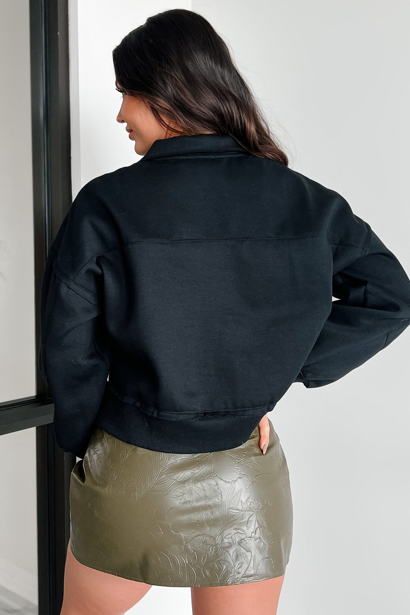 Being Productive Grommet Detail Pullover (Black) - NanaMacs