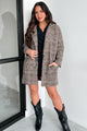 Mystery Worth Solving Oversized Plaid Coat (Brown) - NanaMacs