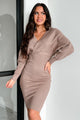 Said My Piece Sweater Knit Midi Dress (Mocha) - NanaMacs