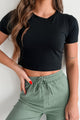 Basic Principles Crop Tee (Black) - NanaMacs