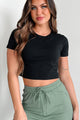 Basic Principles Crop Tee (Black) - NanaMacs