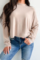 Tabitha Long Sleeve Zenana Top (Light Mocha) - NanaMacs