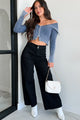 Just The Truth Wide Leg Pants (Black) - NanaMacs