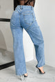 Tyelee NanaMacs Original Non-Distressed Wide Leg Jeans (Medium Wash) - NanaMacs