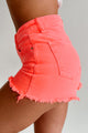 The Journey Continues High Rise Tummy Control Risen Shorts (Neon Coral) - NanaMacs