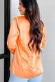 Normal Is Boring Satin Blazer (Orange) - NanaMacs