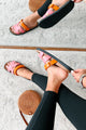 Contagious Energy Two-Tone Sandals (Fuchsia/Orange) - NanaMacs