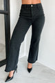 Azriel High Rise Straight Leg Zenana Jeans (Black) - NanaMacs