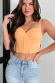 Irresistibly Me Textured Corset Top (Marigold) - NanaMacs