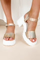 Interesting Take Chunky Platform Sandals (Iridescent Metallic) - NanaMacs