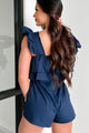 Sweet As They Come Tiered Ruffle Romper (Navy) - NanaMacs