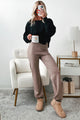 Living In Leisure Sweater Knit Joggers (Coca Mocha) - NanaMacs