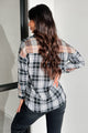 In Unfamiliar Territory Mixed Plaid Button-Up Shirt (Black) - NanaMacs