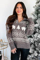 Northern Winters Fair Isle Sweater (Brown/Beige) - NanaMacs