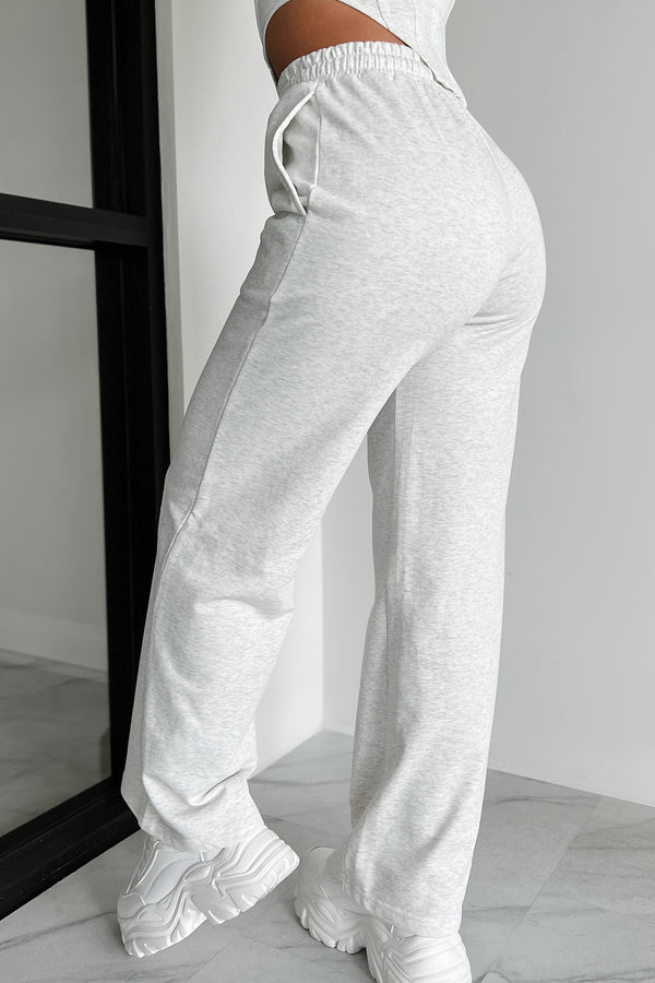 To Each Their Own Sweatsuit Set (Grey Melange) - NanaMacs