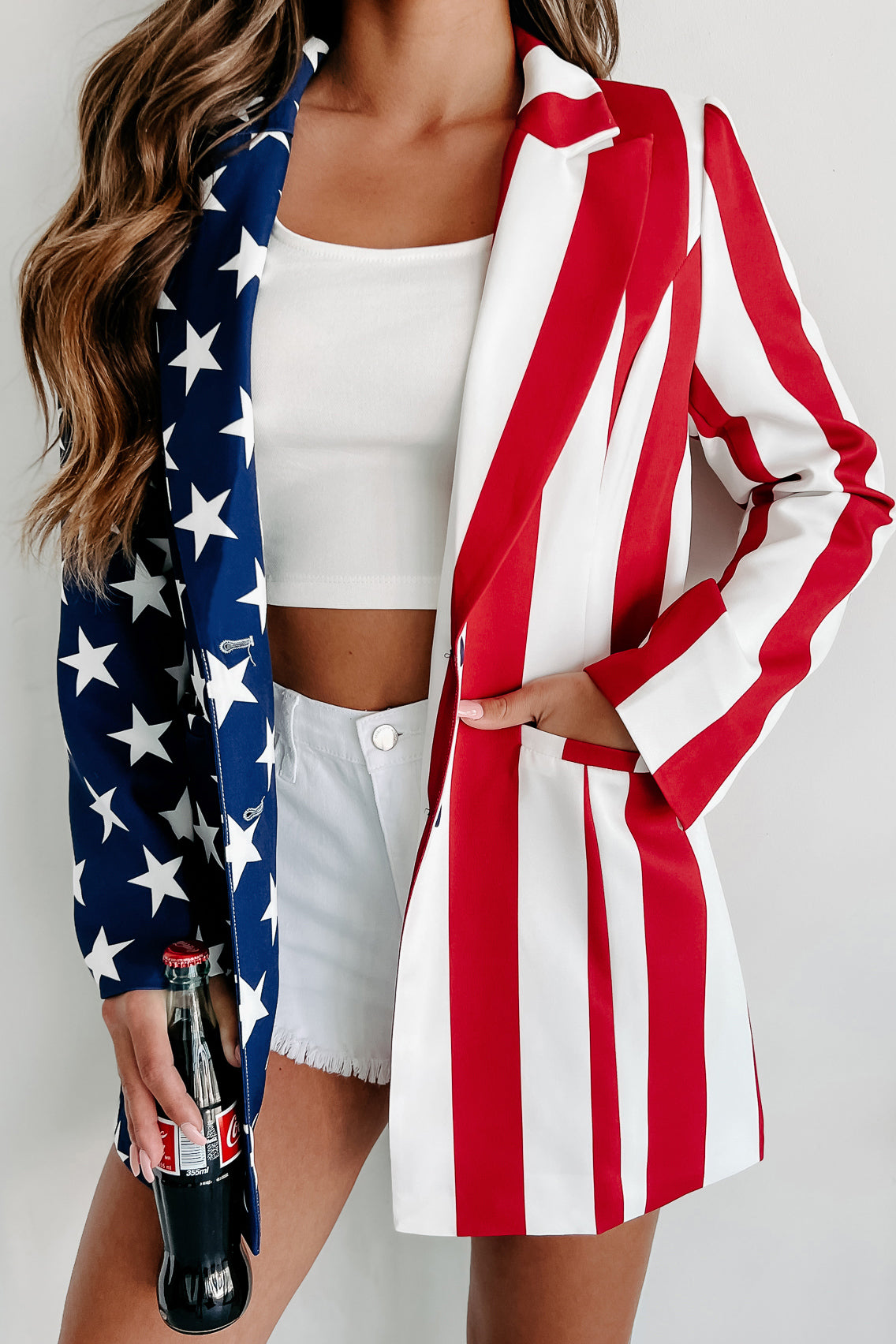 Nothing More American Flag Blazer (Red/White/Blue) - NanaMacs