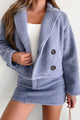 Cozy Glam Sherpa Jacket & Mini Skirt Two-Piece Set (Dark Lavender) - NanaMacs