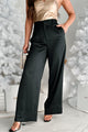 Focus Meetings High Waist Satin Pants (Black) - NanaMacs