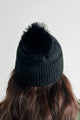 Slope Style Ribbed Pom Beanie (Black)