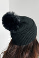 Slope Style Ribbed Pom Beanie (Black)