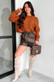 Stop Pretending Faux Leather Quilted Texture Shorts (Chocolate)