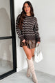 Selective Comforts Wavy Stripe Fuzzy Sweater (Chocolate)