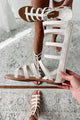Greek Myths Gladiator Sandals (Bone) - NanaMacs