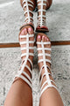 Greek Myths Gladiator Sandals (Bone) - NanaMacs