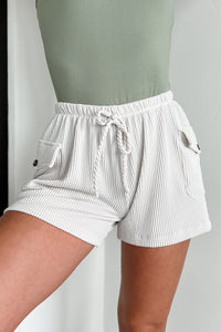 Apollo Textured Cargo Lounge Shorts (Natural) - NanaMacs