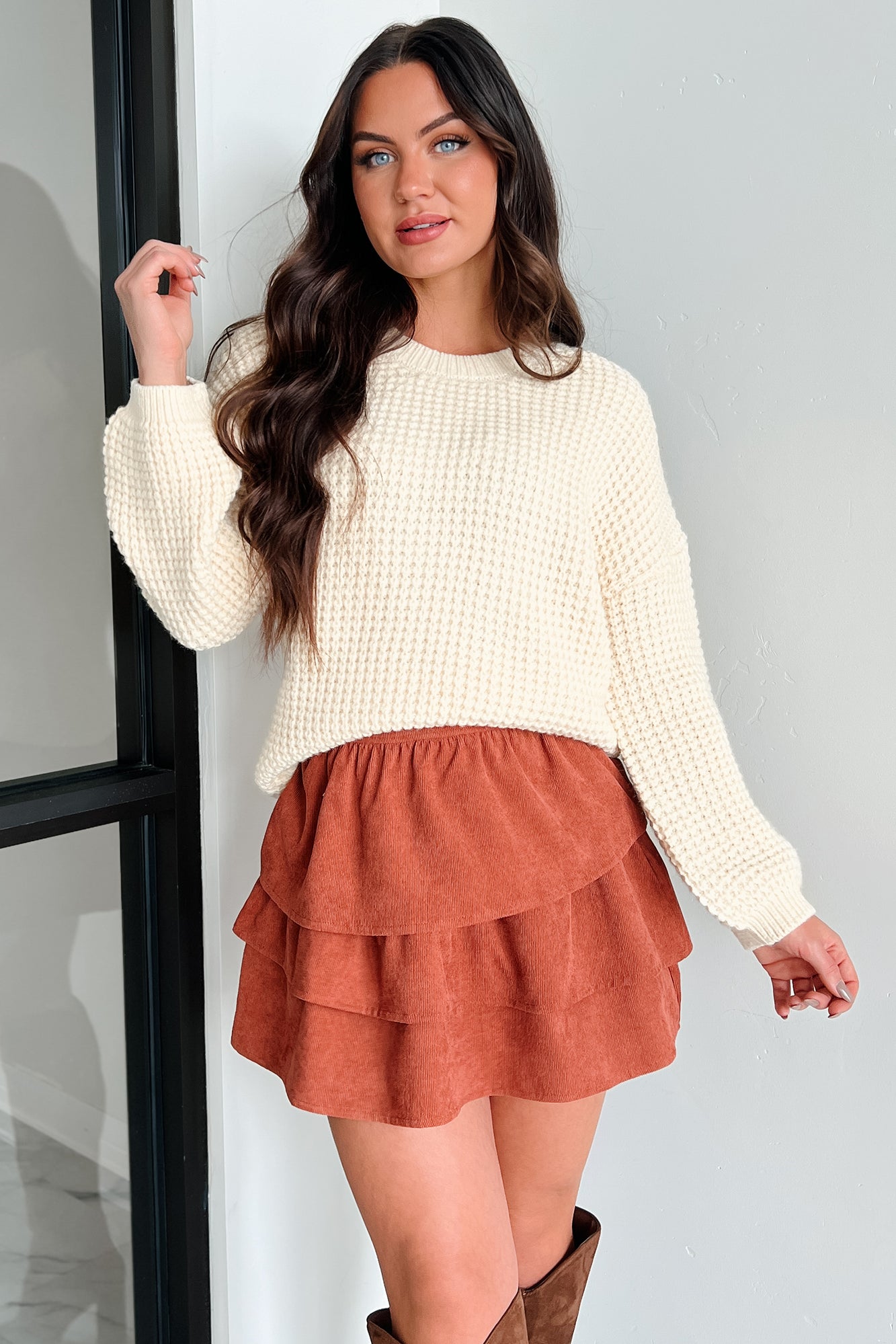 Ally Chunky Knit Sweater (Ivory)