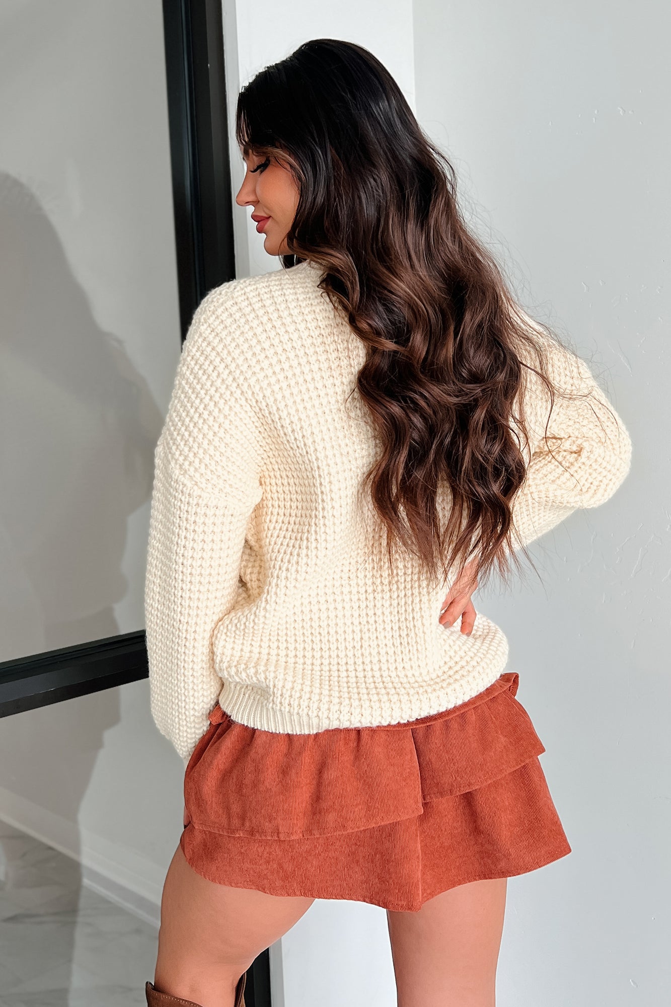 Ally Chunky Knit Sweater (Ivory)