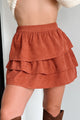 There's Always Hope Ruffle Mini Skirt (Rust)