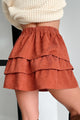 There's Always Hope Ruffle Mini Skirt (Rust)