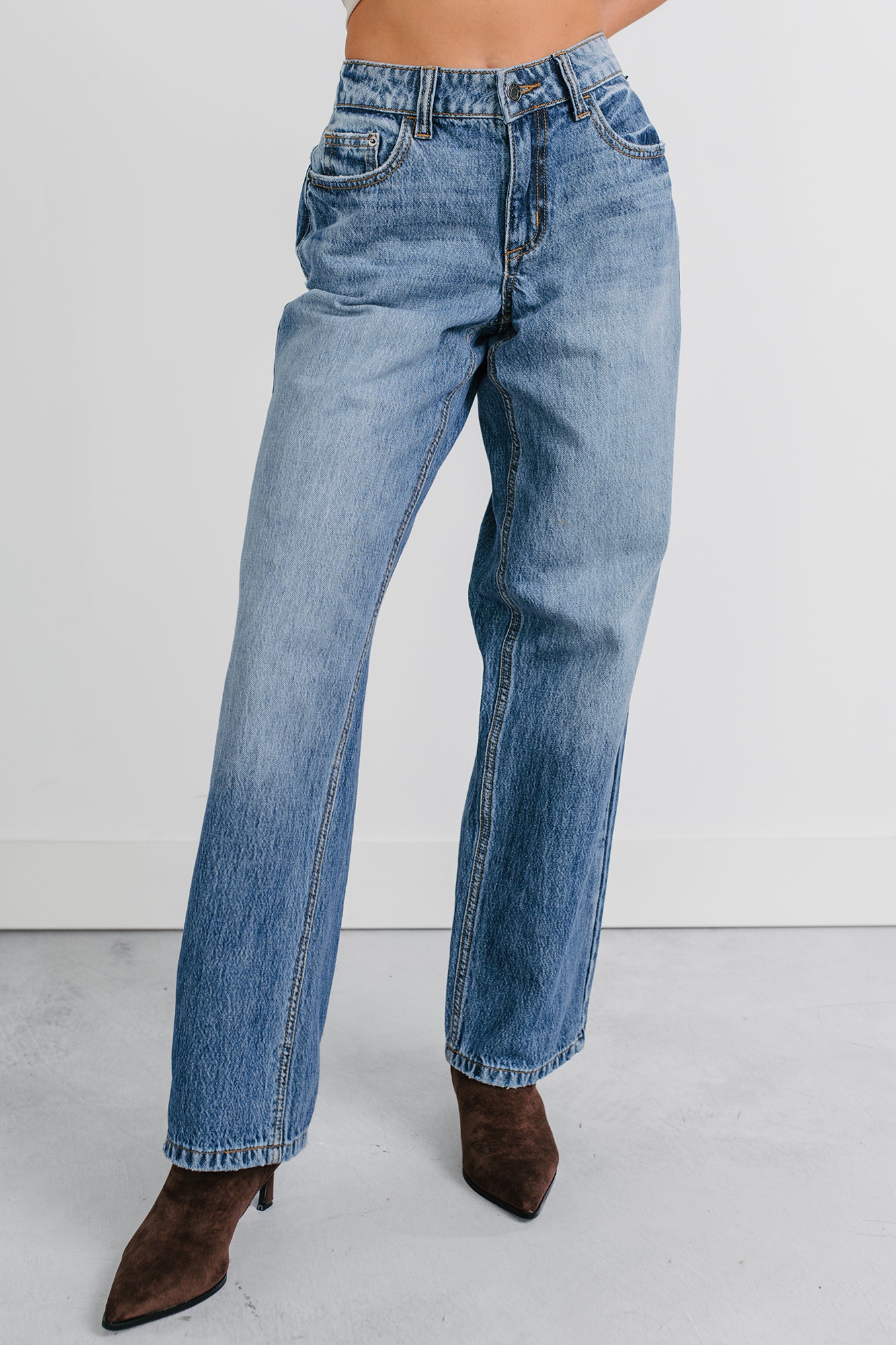Adelyn Mid Rise Baggy Cello Jeans (Medium) - NanaMacs