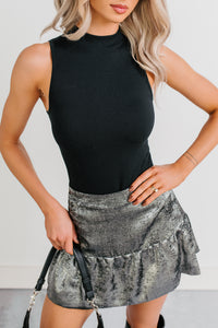 Everyday Edit Sleeveless Ribbed Bodysuit (Black) - NanaMacs