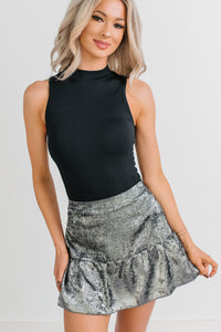 Everyday Edit Sleeveless Ribbed Bodysuit (Black) - NanaMacs