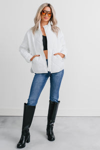 Autumn Memories Quilted Jacket (White) - NanaMacs