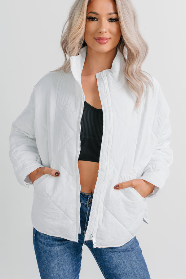 Autumn Memories Quilted Jacket (White)