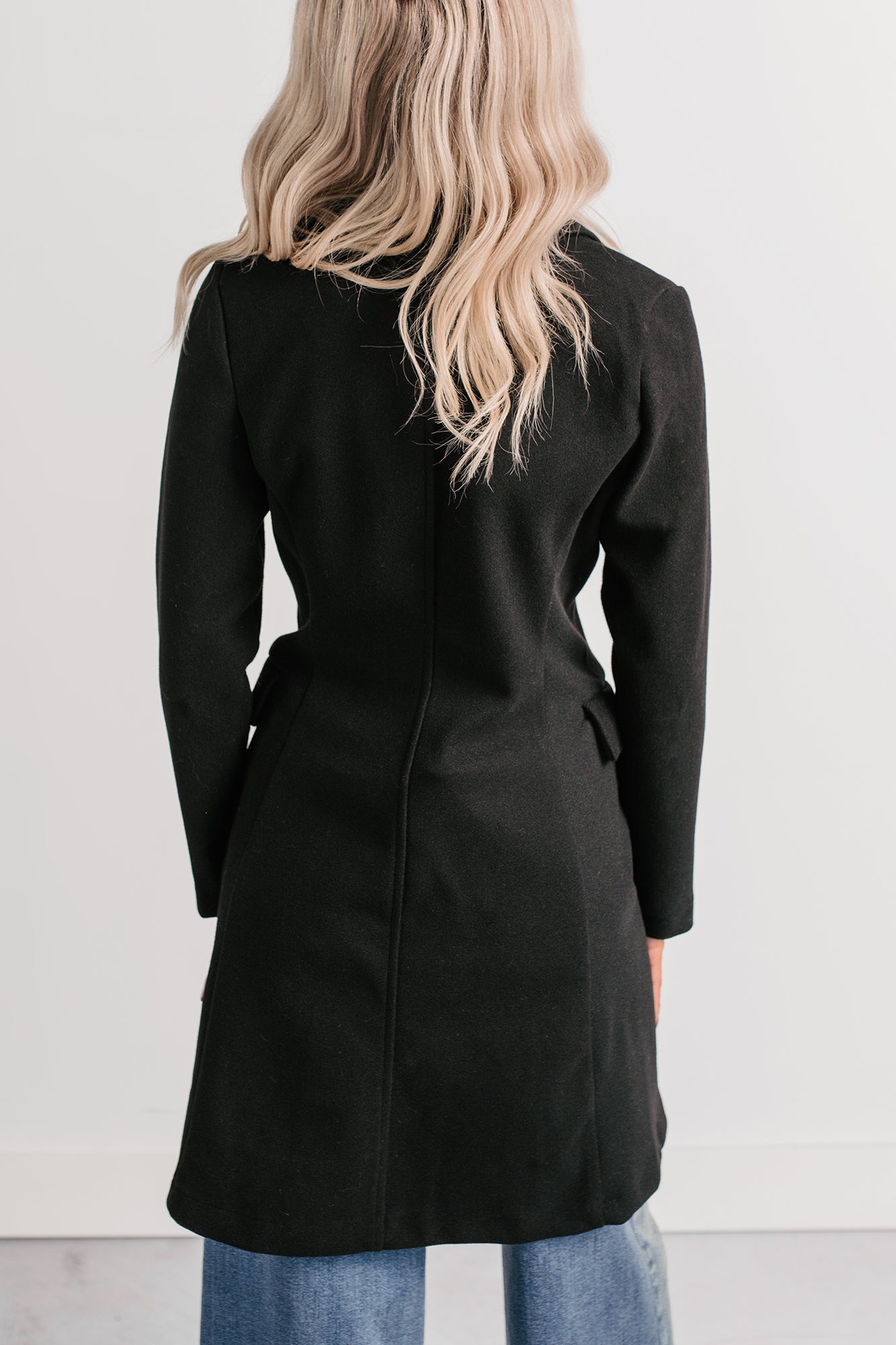 Downtown Drift Button Up Lightweight Coat (Black) - NanaMacs