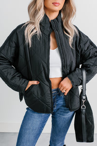 Autumn Memories Quilted Jacket (Black) - NanaMacs
