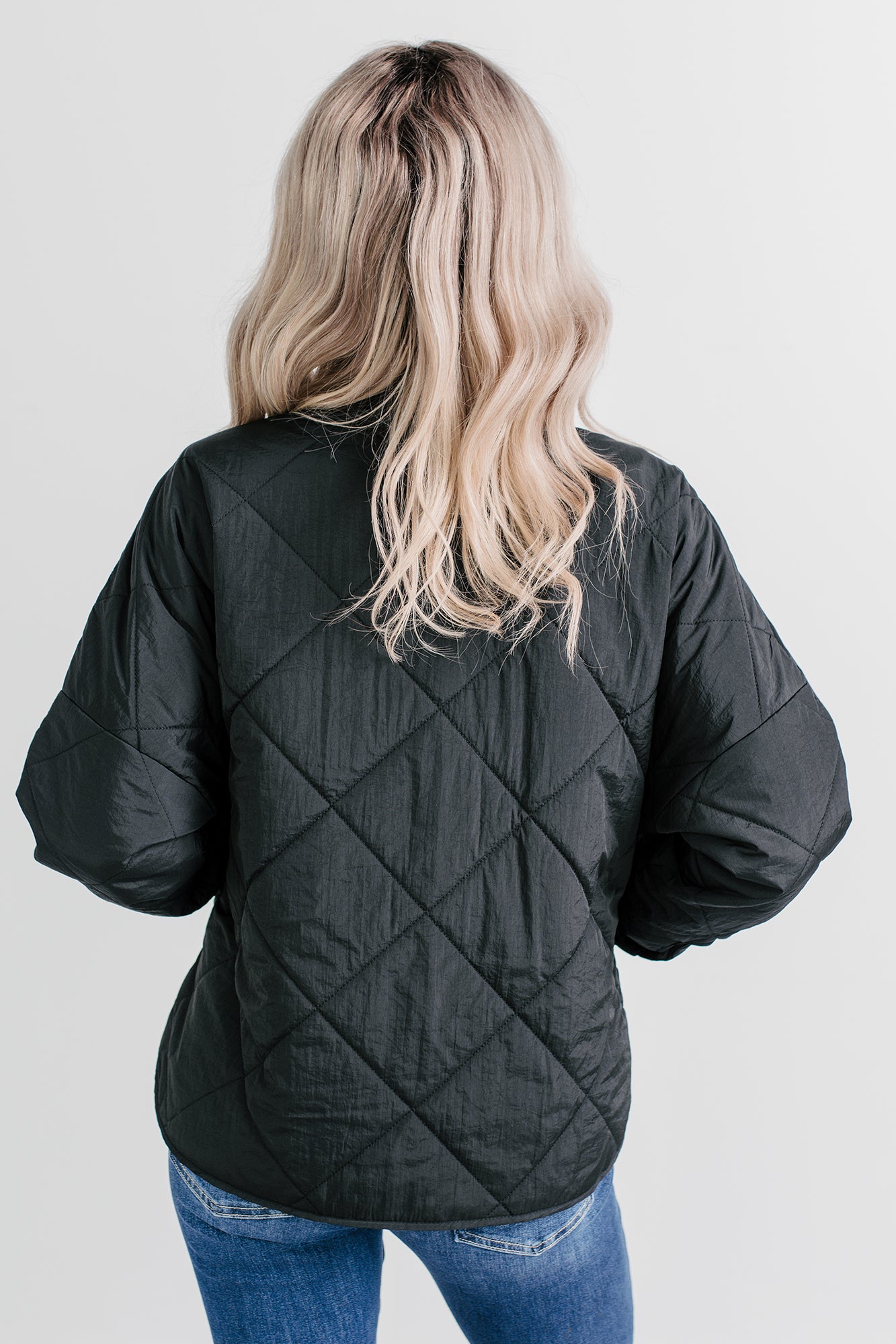 Autumn Memories Quilted Jacket (Black) - NanaMacs