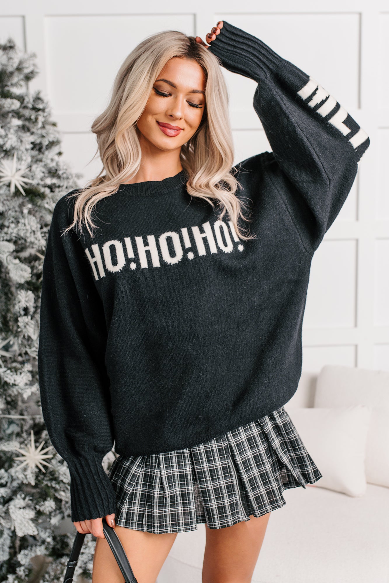 Festive Mood Holiday Sweater (Black) - NanaMacs