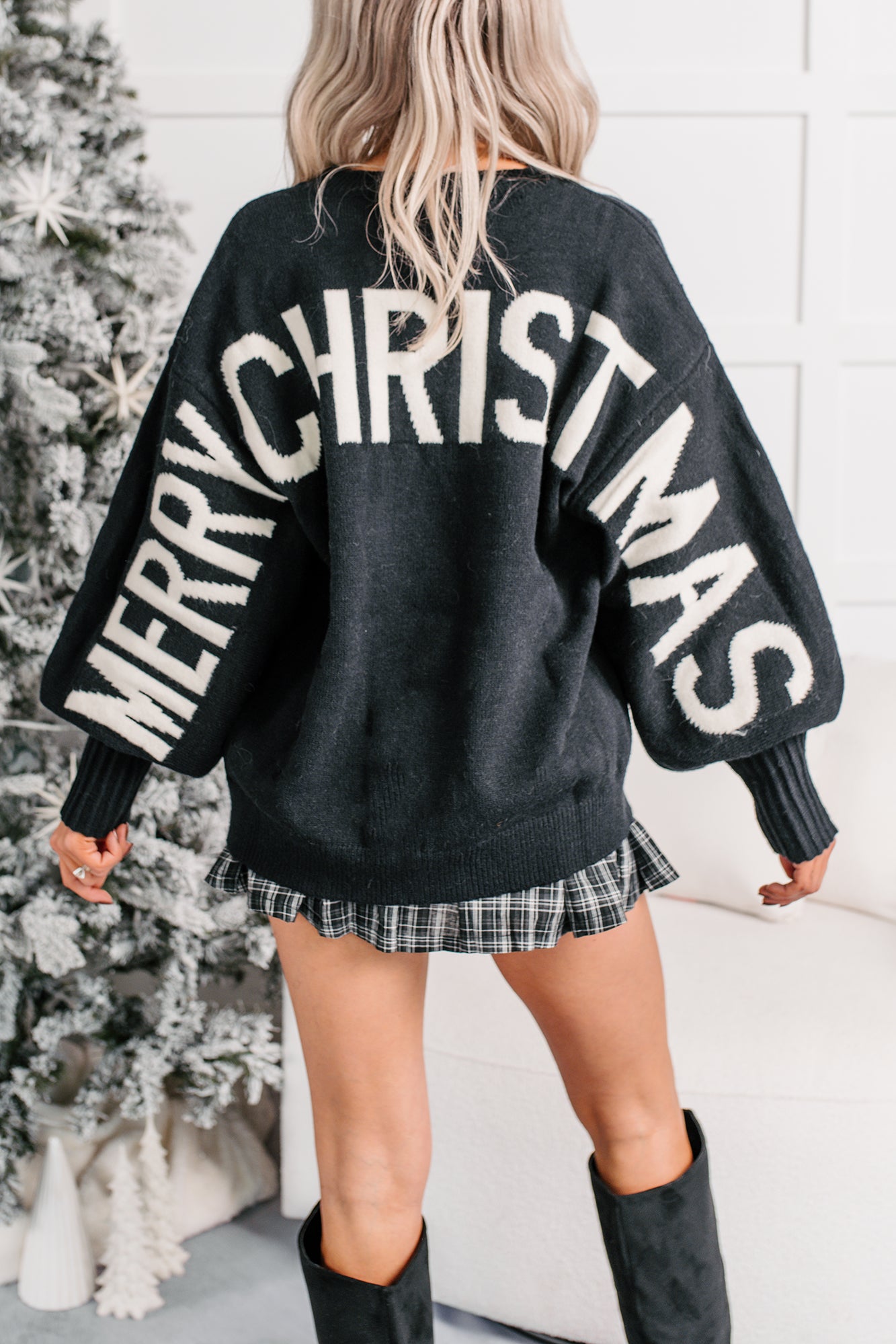 Festive Mood Holiday Sweater (Black) - NanaMacs