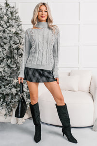 School's Out Plaid Mini Skirt (Black/Grey)