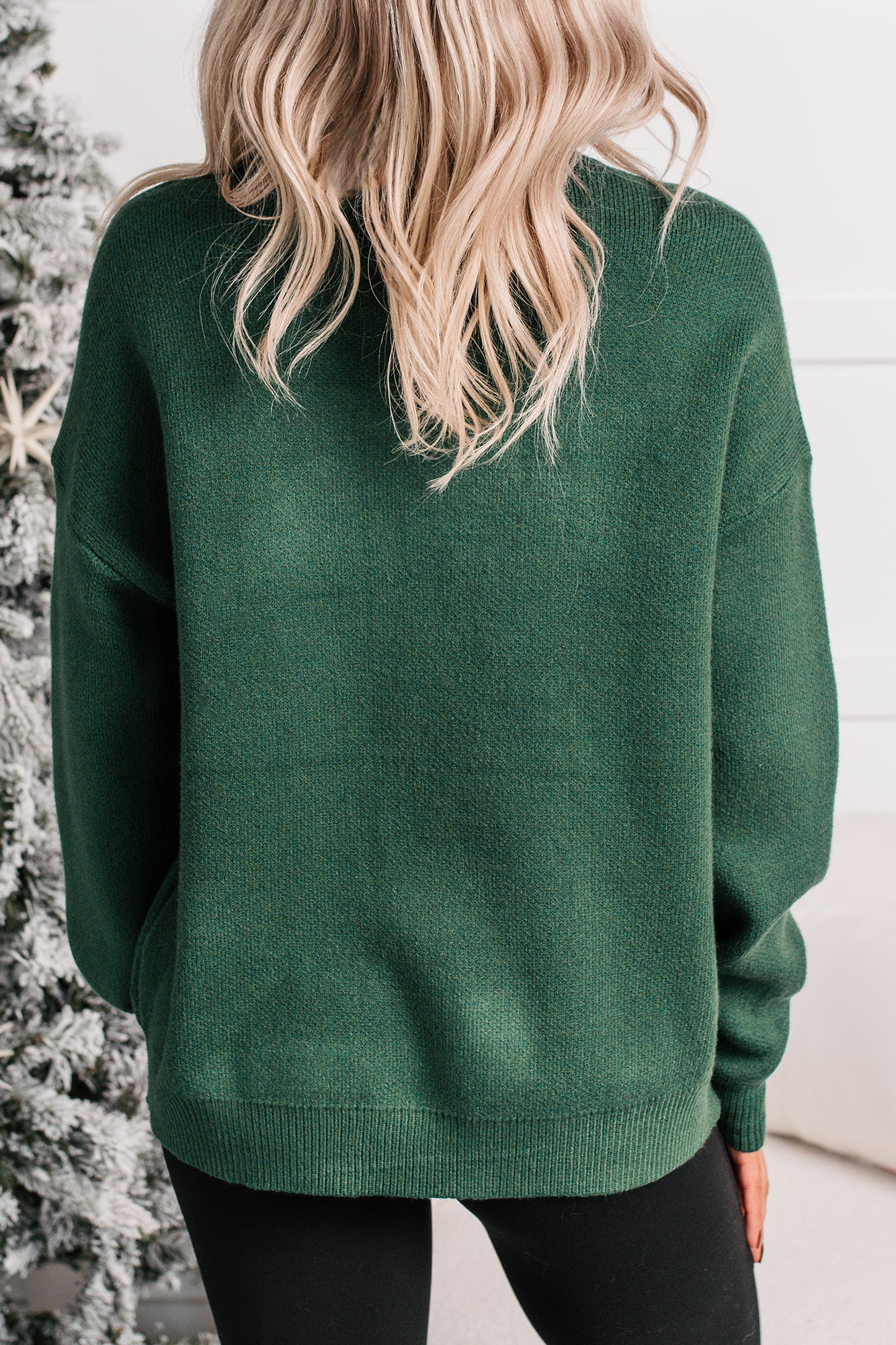 "Happy Holidays" Christmas Sweater (Hunter Green) - NanaMacs